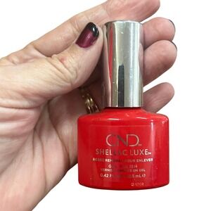CND Liberte #303 Shellac Luxe Gel Polish 12.5mL Red Glossy Professional Manicure
